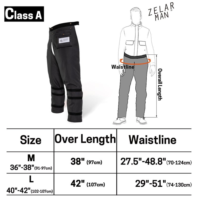 ZELARMAN Chainsaw Chaps 8-layer Protective Apron Wrap Adjustable Chainsaw Pants/Chap for Loggers Forest Workers Class A - Image 5